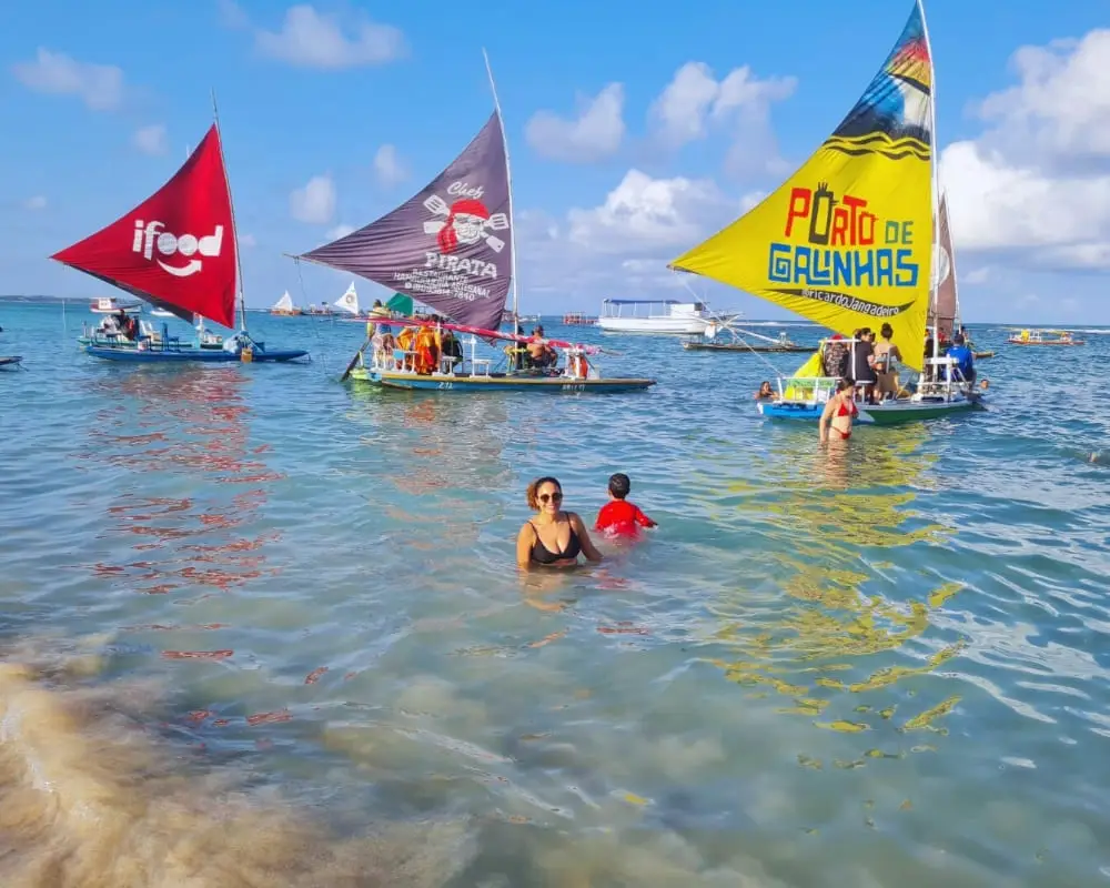 O que fazer em Porto de Galinhas. Praia do centro de Porto