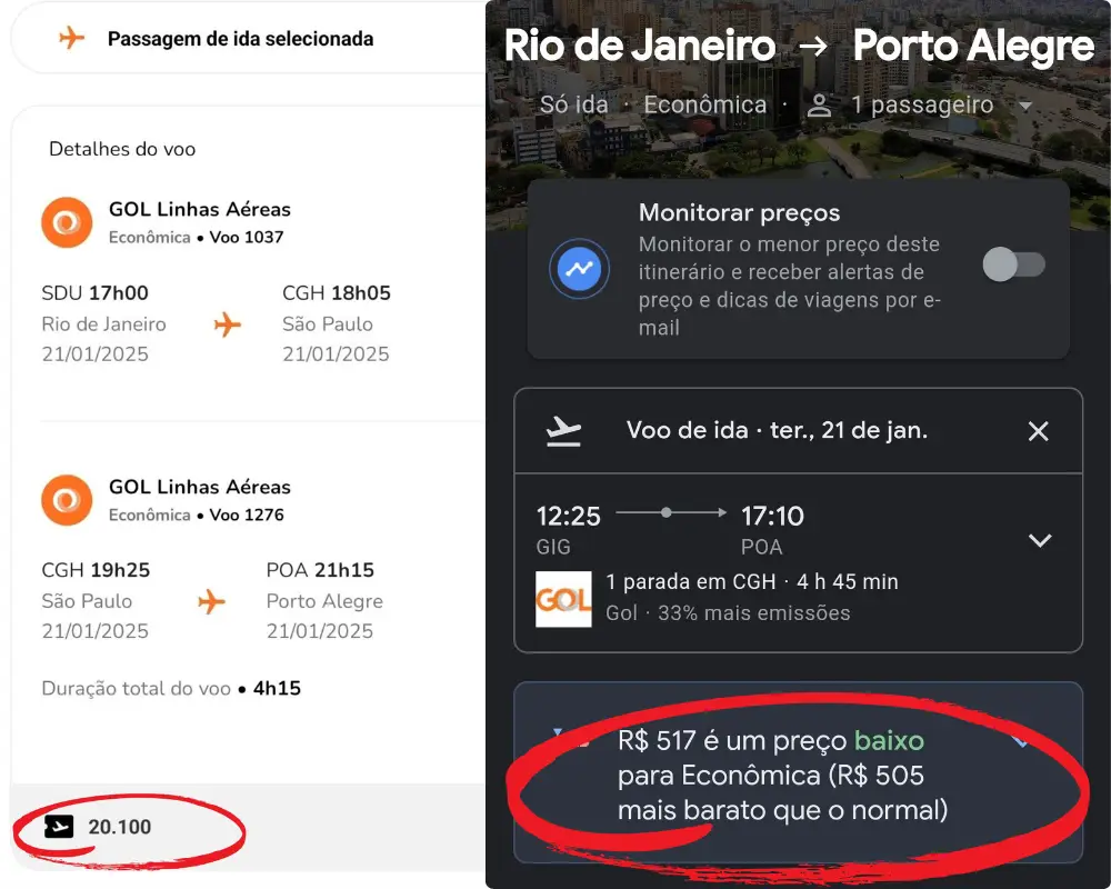 O que são milhas aéreas. Simulação de compra de passagem com milhas