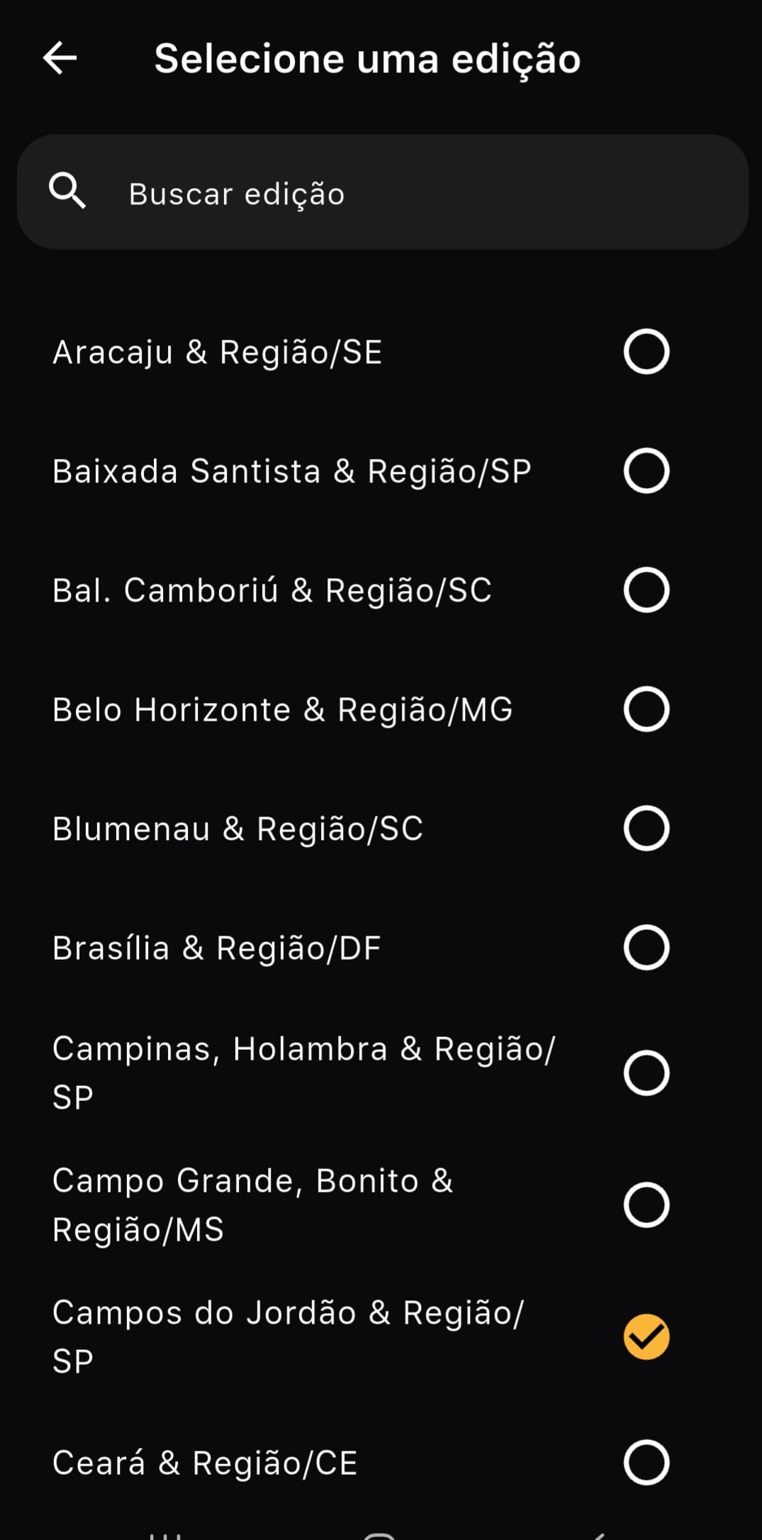O que é o Prime Gourmet, lista de regiões