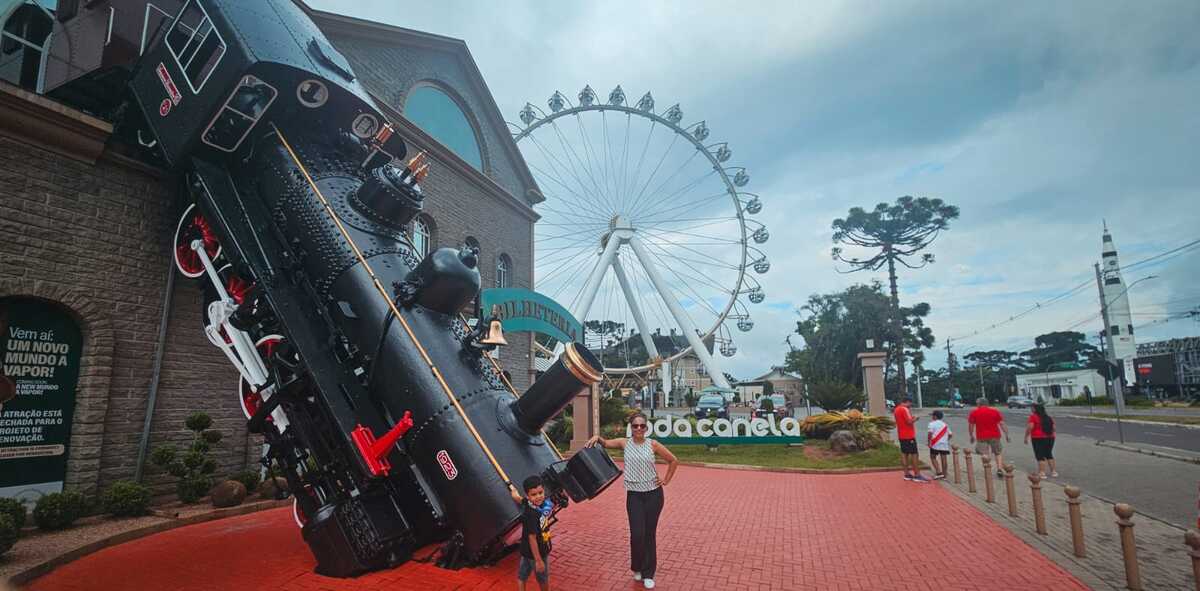 Gramado com crianças, passei pela roda gigante de Canela